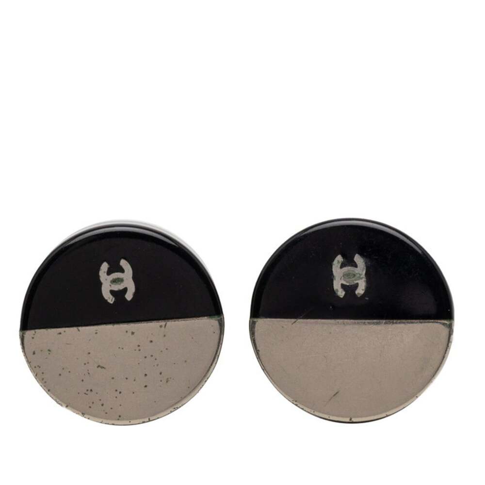 Chanel Cc Logo Earrings Silver-Tone #246852C56B